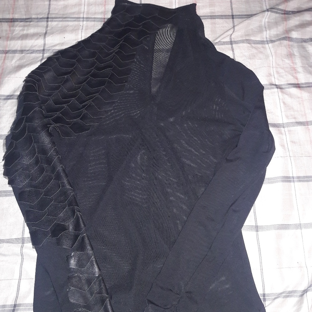 Black sheer blouse